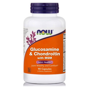 Now Glucosamine & Chondroitin 500 Mg / 400 Mg & Msm 300 Mg - 90 Caps