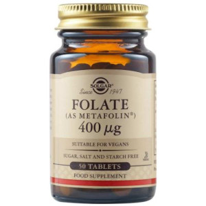 Solgar Folate 400 Mcg (Metafolin) Tabs 50S