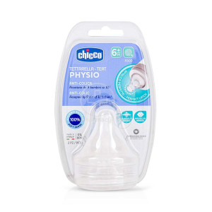Chicco Θηλή Σιλικόνης Ροή Φαγητού 6+ Μηνών (2τμχ) (B60-20347-00)