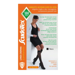 Scudotex 837 Καλτσάκι Kάτω Γόνατος Κλειστά Δάχτυλα (23-26 mmHg) 180DEN Super Cell Extra Nero