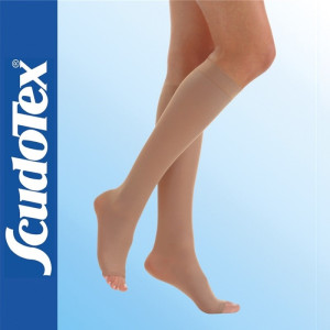 Scudotex 440 Kάλτσα Κάτω Γόνατος Ανοικτών Δακτύλων Unisex Micro (23-32mmHg) K2 Beige