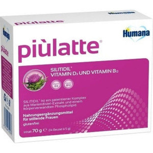 Humana Piulatte Συμπλήρωμα Διατροφής Για Θηλάζουσες Γυναίκες 14 Φακελάκια Των 5gr