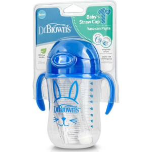 Dr.Brown'S Κύπελλο Με Εύπλαστο Καλαμάκι 270 Ml Αγόρι