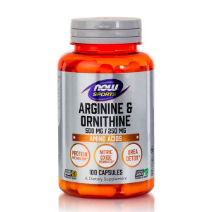 Now Arginine - Ornithine 500/250 Mg - 100 Caps