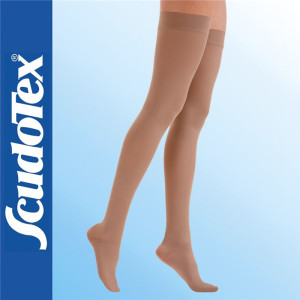 Scudotex 435 Κάλτσες Ριζομηρίου K1 (mm Hg 18-21) Microfiber Κλειστά Δάκτυλα Beige