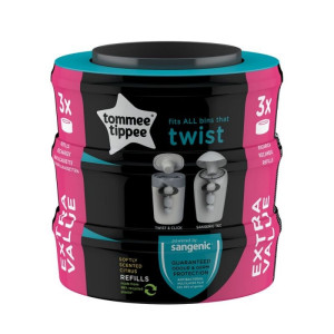 Tommee Tippee Ανταλλακτικές Κασέτες 3 Τεμάχια Για Σύστημα Απόρριψης Πανών Twist & Click