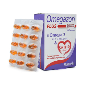 Health Aid Omegazon Plus 60 Capsules (Ω3+CoQ10)