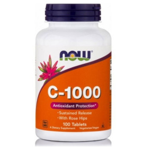 Now C-1000 W/ Rose Hips, Sustained Release, 100 Tabs