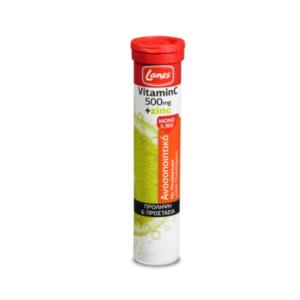Lanes Eff Vit C 500Mg+Zinc Lemon 20T Red