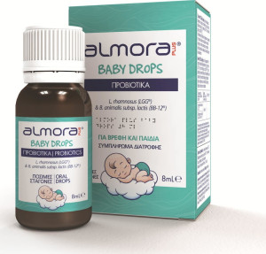 Almora BABY DROPS- Προβιοτικό σε Σταγόνες για την Ανακούφιση των Βρεφικών Κολικών & την Υγεία του Γαστρεντερικού- 8ml