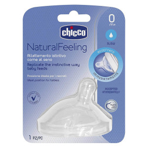 Chicco Θηλή Σιλικόνης  Natural Feeling  0Μ+ Κανονικής Ροής