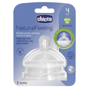 Chicco Θηλη Σ  Nat.Feel.  4Μ+ Ρυθμ. Ροη (2Τμχ)