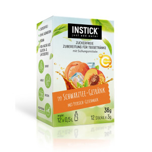 Instick Χυμος Σε Σκονη Για 0,5 Lit Μαυρο Τσαι-Ροδακινο (12Xσακουλάκι 2,5Gr)