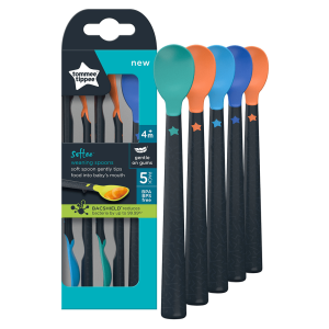 Tommee Tippee Softee Weaning Spoon Κουτάλι 4+m 5 Τεμάχια