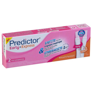 Predictor Early & Express Τεστ Εγκυμοσύνης 6 Ημέρες Νωρίτερα 2 Τεστ