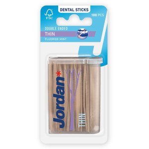 Jordan 7038513909018 Sticks Double Ended Thin Fluor/Mint 100pcs