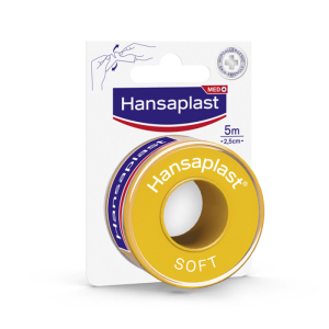 Hansaplast Αυτοκόλλητη Ταινία Επιδέσμων Soft (5μ x 2.50εκ)