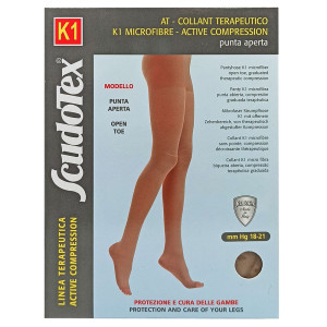Scudotex 432 Καλσόν Microfibre Ccl1 18/21mmHg Ανοιχτά Δάχτυλα Beige