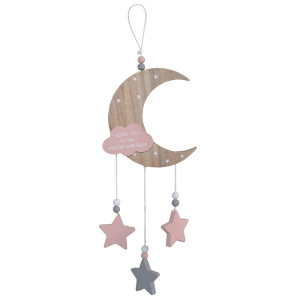 Cangaroo Decoration For Chirdren's Room To The Moon And Back Pink