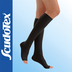 Scudotex 440 Kάλτσα Κάτω Γόνατος Ανοικτών Δακτύλων Unisex Micro (23-32mmHg) K2 Black