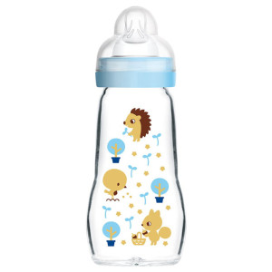Mam Μπιμπερό Γυάλινο Feel Good Θηλή Σιλικόνης 2m+ 260ml 375S 9001616692956