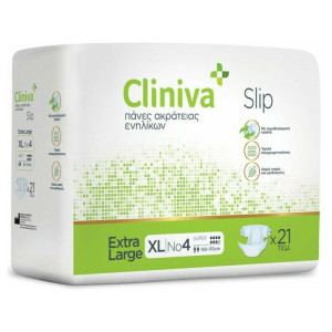 Cliniva Slip Πάνες Ακράτειας Ενηλίκων Xlarge No 4 21 Τεμάχια