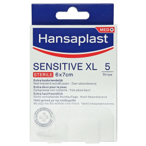Hansaplast Sensitive XL 6x7cm 5 Τεμάχια
