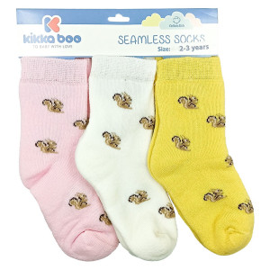 Kikka Boo Καλτσάκια Thermal Squirrel Pink 1-2 Ετών 3 Τεμάχια