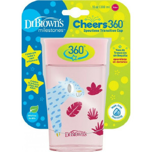 Dr.Brown'S Κύπελλο 360ο 300ml Ροζ