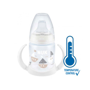 Nuk Μπιμπερό First Choice Plus PP Εκπαιδευτικό με 2 Λαβές Μωβ με Δείκτη Ελέγχου Θερμοκρασίας 150ml 4008600387305