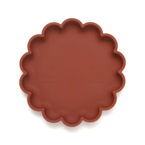Petit Monkey Πιάτο Σιλικόνης Lion Baked Clay