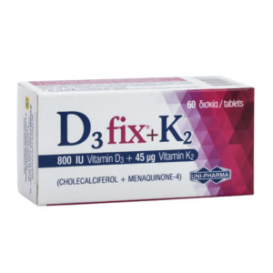 Uni-Pharma D3 Fix 800IU + K2 45mg 60tabs