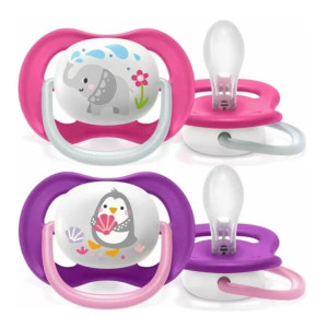 Philips Avent Ultra Air Πιπίλα Σιλικόνης  6-18m Animals 2 τμχ Για Κορίτσι
