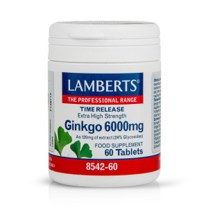 Lamberts  Ginkgo Biloba Extract 6000Mg 60Tabs