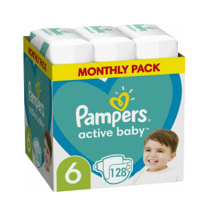 Pampers Active Baby No6 Monthly Pack 1x128 Msb