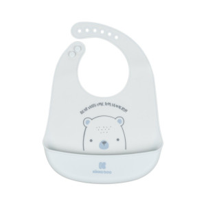 Kikka Boo Silicone Bib Bear With Me Blue