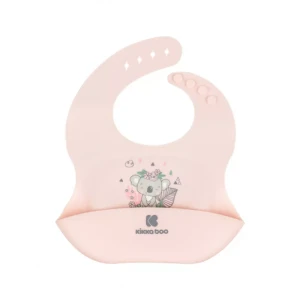 Kikka Boo Silicone Bib Savanna Friends Pink