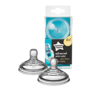 Tommee Tippee AAC Vari Flow Teats 0m+  Θηλές Σιλικόνης Ρυθμιζόμενης Ροής 2 Τεμάχια Νέο