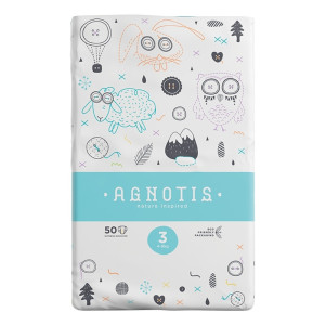 Agnotis Πάνες με Αυτοκόλλητο Baby Eco No. 3 για 4-9kg 50τμχ