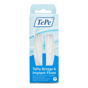 TePe Bridge & Implant Floss Οδοντικό Νήμα 30τμχ