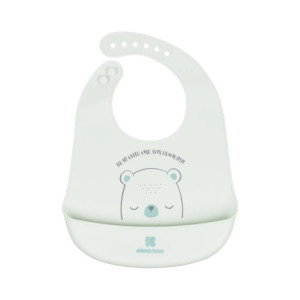 Kikka Boo Σαλιάρα Σιλικόνης Silicone Bib Bear With Me Mint