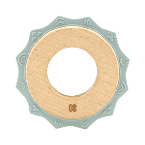 Kikka Boo Οδοντοφυΐας από ξύλο και σιλικόνη Silicone and wood teether Gear Mint