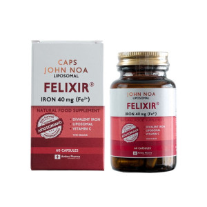 John Noa Συμπλήρωμα Διατροφής Σιδήρου Felixir Iron 40mg + Vitamin C 60Caps
