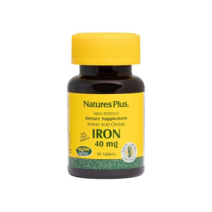 Natures Plus Συμπλήρωμα Σιδήρου 40 Mg 90Tabs