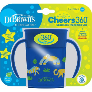 Dr.Brown's Κύπελλο 360° Με Λαβές 200 Ml Μπλε