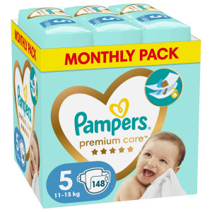 Pampers Premium Care Μεγ 5 Monthly Pack (11-18kg) 1X148 Msb