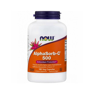 Now Alphasorb-C 500 Mg (+10% Alpha Lipoic Acid, Acerola, Rutin, Citrus) - 180 Vcaps