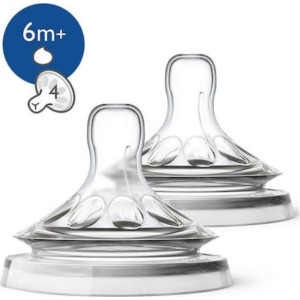 Philips Avent Θηλές Σιλικόνης Natural Response Ροή 6 6m+ 2 Τεμάχια