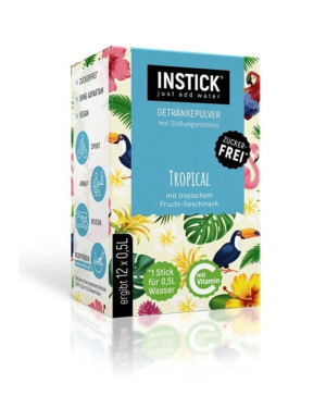 Instick Χυμος Σε Σκονη Για 0,5 Lit Tropical Fruit (12Xσακουλάκι 2,5Gr)