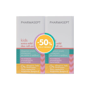 Pharmasept Promo -50% Στο 2ο προϊόν Αποσμητικό Kids Extra Mild Deo Roll-on 2x50ml